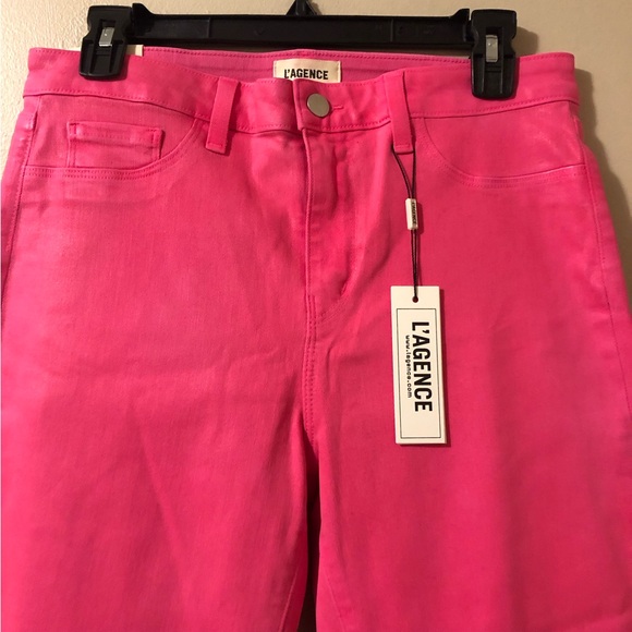 NWT L’AGENCE Margot HR Coated Rose Skinny Jeans,Size-30 - Picture 13 of 17